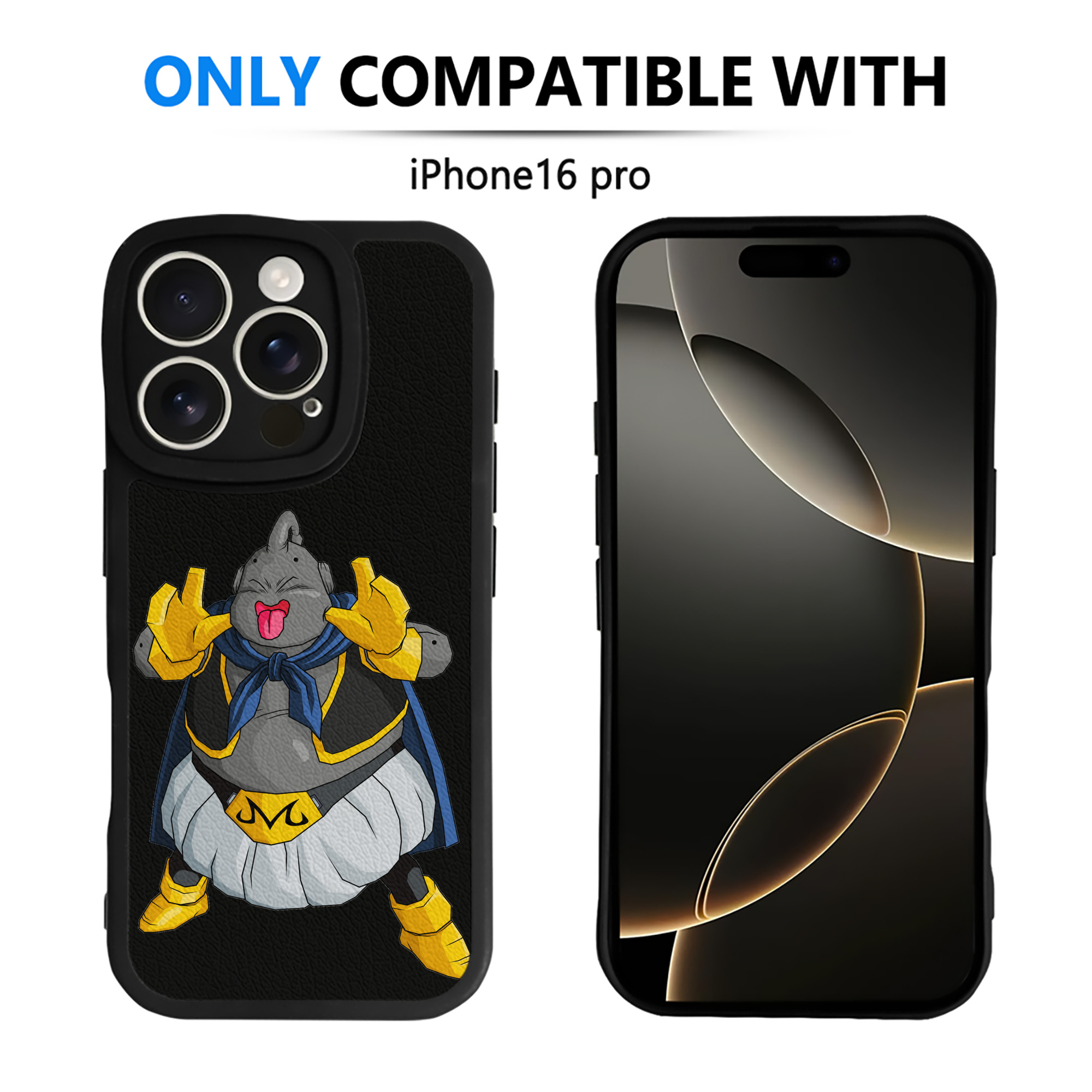 （画像用） ドラゴンボール 魔人ブウ DRAGON BALL Majin Buu 【iPhone 16シリーズ対応】シリコンスマホケース（レザー調） 材質：シリコン